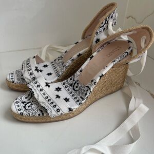 Stuart Weitzman espadrille wedge sandals